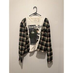 Reworked Upcycle  Oversize Attack On Titan Levi Ackerman  One of a Kind Top M/L